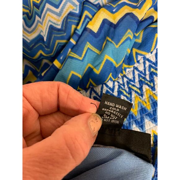 INC Blouse Chevron Print Babydoll Boho Whimsical Womens SZ XL - Picture 4 of 8